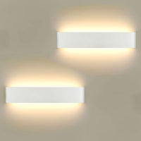 1 x RAW Customer Returns 2 Pieces LED Wall Lamp 16W Warm White, Modern Up Down Wall Light with 110V-260V, Indoor Wall Lamp for Bathroom Lamp Living Room Bedroom Stairs Corridor Night Light - RRP €42.99