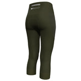 1 x RAW Customer Returns Lo.gas Cycling Shorts Women Padded 3 4 Cycling Shorts High Waist Cycling Shorts Padded Elastic Cycling Shorts With Pocket S Pitch Green - RRP €36.99