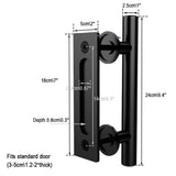 1 x RAW Customer Returns CCJH 24cm Black Sliding Door Handle Sliding Barn Door Handle - RRP €29.99