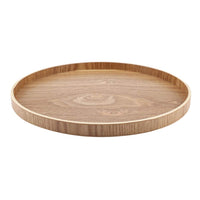 1 x RAW Customer Returns ANKROYU Round Wooden Tray, Serving Tray for Candle Coffee Tea Snacks Fruit, Lightweight Decorative Wooden Tray, Table Tray Food Tray Breakfast Tray 33cm  - RRP €21.49