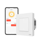 1 x RAW Customer Returns MOES Zigbee Smart Dimmer Light Switch, Requires Neutral Wire and MOES Zigbee Gateway, Toggle Switch Flush-Mounted APP Control, Compatible with Alexa and Google Home 1 Compartment  - RRP €33.25