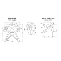 1 x RAW Customer Returns Lampa 91644 Aero-X Evo 4 motorcycle license plate holder for Italian license plates with adjustable height and inclination - RRP €29.32