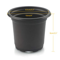 1 x RAW Customer Returns KINGLAKE Pack of 100 10 cm plant pots, plant pots, cultivation flower pot, plastic small cultivation pots, plastic pots, plants, garden, round for seeds, juicy flowers, black - RRP €16.99