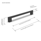 1 x RAW Customer Returns FURNIWARE 10 pieces furniture handles, 224 mm hole spacing stainless steel furniture handles cupboard handles kitchen cabinet handle used for door handle of bathroom door wardrobe matt black  - RRP €32.26