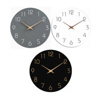 1 x RAW Customer Returns LOHAS Home Wooden Wall Clock 25cm Silent Non Ticking Quartz Battery Operated Morden Simplicity Grey  - RRP €15.12