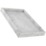 1 x RAW Customer Returns MUKCHAP Rectangular Marble Bathroom Tray, 30 x 20 x 3 cm, Marble Vanity Tray, Marble Dresser Storage Tray - RRP €38.99