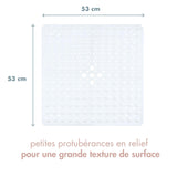 2 x Brand New TranquilBeauty Shower Mat Square - White - 53x53cm - Skin sensitive - Anti-slip mat - Shower insert non-slip - Machine washable - Latex free - Ideal shower mat for seniors and children - RRP €27.86