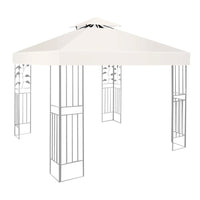 1 x RAW Customer Returns Replacement roof gazebo 3x3m waterproof stable winterproof 160g m beige, double roof garden gazebo gazebo roof folding gazebo stormproof party tent replacement cover, top cover two-stage canopy - RRP €46.38