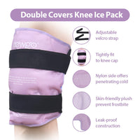 1 x RAW Customer Returns NEWGO Cooling Cuff Knee Cooling Bandage, Reusable Gel Cold Pack Knee Wrap Around Entire Knee for Knee Replacement Surgery, Knee Ice Pack for Knee Pain Relief, 1 Pack Purple  - RRP €25.99