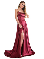 1 x RAW Customer Returns Babyonline DRESS Cocktail dress, wedding, long, slit, sexy, backless, chic, elegant, gala dress with train, burgundy, 32 - RRP €27.6