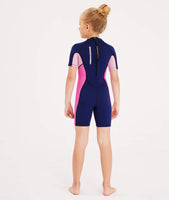 1 x RAW Customer Returns Happy Cherry - Wetsuit Kids Short Boy Girl One Piece Wetsuit for Surfing Diving Swimming Neoprene Anti-UV Summer for Beach Wading - 8-9 Years - RRP €40.32