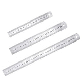 1 x RAW Customer Returns YMDZ 3 PCS Stainless Steel Ruler Metal Ruler Set Steel Scale Double Sides Scale Centimeter Inch Ruler Including Ruler 30cm Ruler 20cm Ruler 15cm for Drawing Office Engineering School - RRP €7.04