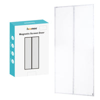 1 x RAW Customer Returns HOOMEE Mosquito Net for Door, Magnetic Curtain for Balcony or Terrace Doors, Fabric with Strong Magnets for Self-Closing, Easy Installation without Drilling 120x220CM, White  - RRP €17.99