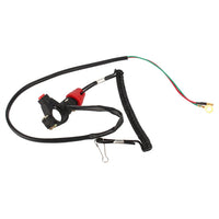 1 x RAW Customer Returns Engine Stop Switch, Outboard Engine Switch Off-Road Universal Wiper Switch Engine Emergency Stop Button Switch with Lanyard for ATV and Motorcycles - RRP €11.81