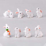 1 x RAW Customer Returns NUOBESTY 24 Pieces Miniature Rabbit Figure Bunny Decorative Figure Animal Figure Miniature Garden Decoration Cake Topper for Fairy Garden Micro Landscape Decoration Moss Bonsai Succulents Random Style  - RRP €12.99