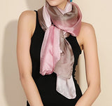 1 x RAW Customer Returns Meishine Elegant Women s Silk Scarf 100 Pure Silk Pashmina 180 x 110cm Style 1 One Size - RRP €24.0