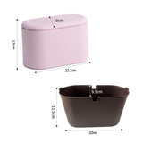 12 x Brand New COCOMU Small Tabletop Trash Can with Lid, Small Plastic Pop Up Trash Can, for Office, Kitchen, Bedroom, Dressing Table, Car, Small Trash Can Pink  - RRP €157.2