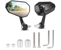 1 x RAW Customer Returns Handlebar end mirror motorcycle, motorcycle mirror universal motorcycle mirror E-tested 360 rotatable with robust, 7 8 22mm side mirror compatible with scooter scooter ATV - RRP €47.39