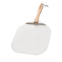 1 x RAW Customer Returns Chef Pomodoro Pizza Peel with Folding Wooden Handle 14 x 16 - Short Pizza Peel, Space Saving and Convenient to Store - Homemade Pizza and Bread Peel - Made of Aluminum - RRP €39.66