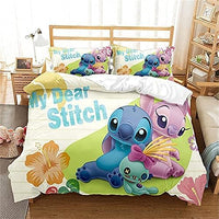 1 x RAW Customer Returns DELLIOP Lilo Stitch Duvet Cover for girls Duvet Cover with Zipper Closure 2 Pillowcases 50x75 cm Multicolor, Individual 90x190  - RRP €29.9