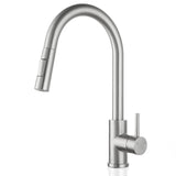 1 x RAW Customer Returns APPASO Kitchen Faucet, High Pressure Kitchen Faucet with Extendable Shower, 360 Swivel Stainless Steel Sink Faucet for Kitchen Sink, Hot Cold Available, Brushed Stainless Steel 2 Spray Modes - RRP €50.18