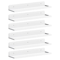 1 x RAW Customer Returns Lifewit Hanging Shelves for the Wall, Pack of 6 White Acrylic Shelves 15 Room Decoration for Bookshelf Records Presentation by Fotod in the Bedroom, Living Room, Bathroom, Kitchen Storage Organization - RRP €30.24