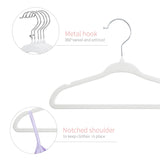 1 x RAW Customer Returns ManGotree Children s Velvet Hangers with Swivel Hook, Velvet Baby Clothes Hanger, Children s Hangers for Clothes Space Saving Non-Slip, 30 Pack White  - RRP €16.95