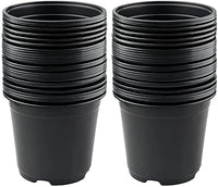 1 x RAW Customer Returns KINGLAKE Pack of 100 15 cm plant pots, plant pots, cultivation flower pot, plastic cultivation pots, plastic pots, plants, garden, round for seeds, juicy flowers, black - RRP €23.3