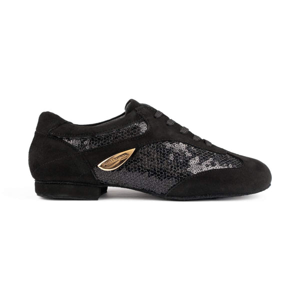 1 x RAW Customer Returns Portdance ladies dance shoes dance sneakers PD01 - Black - With suede sole - Made in Portugal eu Footwear Size System, Adult, Women, Numeric, medium, Numeric 38 Point 5  - RRP €119.95