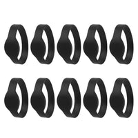 1 x RAW Customer Returns 10 Pieces RFID Wristbands, 125Khz RFID Wristband, Silicone RFID Wristband, IP68 Waterproof, ID Card, Sauna Card, Access Control Wristband for Hotel, Swimming Pool, Black  - RRP €19.43