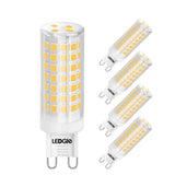 1 x RAW Customer Returns LEDGLE 8W G9 LED lamp, LED light bulbs, 88LEDS, 700lm, warm white, 3000K, dimmable, no flicker, wide angle, replaces 80W halogen lamps, bulbs 5-pack - RRP €15.6