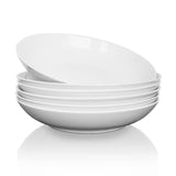 1 x RAW Customer Returns ALLUSEIT Pasta Plates Ceramic, Set of 6 1.1L Porcelain Soup Plates, Deep Plates Large, Breakfast Plates, Cake Plates, Salad Plates, Dinner Plates, Microwave Safe Dishwasher Safe, White 23cm - RRP €36.29