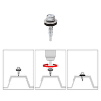 1 x RAW Customer Returns Drilling screws with EPDM washer 4.8 19 mm 250 pcs RAL 7016 anthracite grey - galvanized Trapezoidal sheet screws WSB for fastening sheet metal with overlap - RRP €18.66