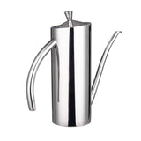 1 x RAW Customer Returns Lanhope Oil Dispenser Bottle 700ml Stainless Steel with Handle Olive Oil Pourer Stopper Pot Soy Sauce Vinegar Cruet Drizzler Non-Dripping Spout Heat Resistant for Cooking Kitchen Restaurant BBQ - RRP €26.88