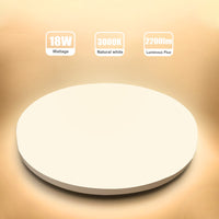 1 x RAW Customer Returns activeallbrite LED ceiling light, 18W ceiling lamp, 2200LM warm white 3000K bathroom ceiling lamp, IP54 waterproof ultra thin flicker-free lamp, LED lamps for living room, bedroom, bathroom, balcony, hallway - RRP €17.9