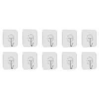 12 x Brand New FAEFTY 10 Pieces Adhesive Wall Hook, Transparent Bathroom Towel Hook - RRP €244.8