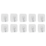 12 x Brand New FAEFTY 10 Pieces Adhesive Wall Hook, Transparent Bathroom Towel Hook - RRP €244.8