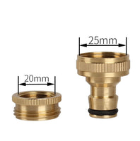 1 x RAW Customer Returns Pack of 4 brass faucet connector faucet adapter 1 2 inch and 3 4 inch tap connector connection internal thread brass hose connector, for garden hose - RRP €12.78