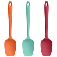 1 x RAW Customer Returns U-Taste Silicone Spatula Spoon Set of 3, 315 Heat Resistant Non-Stick Rubber Mixing Spoon, BPA Free Flexible Serving Spoon Kitchen Utensils for Non-Stick Cookware Colorful  - RRP €21.17