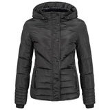 1 x RAW Customer Returns Elara Women s Slim Fit Winter Padded Jacket Chunkyrayan MP19901 Black Natur 34 XS  - RRP €71.96