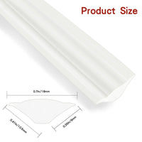 1 x RAW Customer Returns Storystore Self Adhesive PVC Molding 5m Flexible Wall Skirting Ceiling Edge Caulking Strip for Wall Corner Ceilings Cabinet Edge Countertop 18x10mm, White  - RRP €21.17