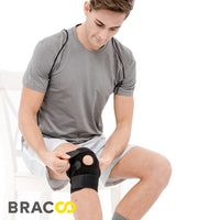 1 x RAW Customer Returns Bracoo KS10 knee support for men and women Knee support with patella opening - neoprene knee support ideal for volleyball, basketball, fitness, sports and everyday life black  - RRP €16.99