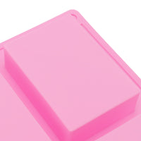 1 x RAW Customer Returns ZEONHEI 6PCS 6 Cavity Rectangular Silicone Soap Molds for DIY Cookie Ice Cube Crafts 3 Colors - RRP €18.0