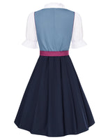 1 x RAW Customer Returns JASAMBAC Women s Dirndl Costumes, 3 Pieces, for Oktoberfest, Carnival, Dark Blue, M - RRP €79.99