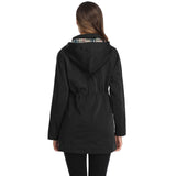 1 x RAW Customer Returns SaphiRose PONCHO women s rain jacket windbreaker waterproof hood transition jacket with breathable lining for spring summer and autumn black M - RRP €59.99