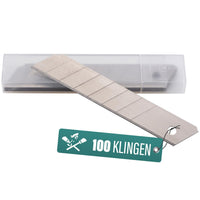 1 x RAW Customer Returns eberSHOP snap-off blades for cutter knives - 100 pieces - 18 mm x 110 mm - particularly sharp - replacement blades made of steel - universally applicable and particularly hard - RRP €8.76