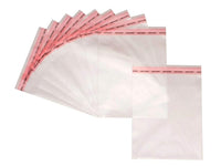 2 x RAW Customer Returns Netuno 100 transparent self-adhesive bags 13.5 x 18.5 cm 3 cm flap transparent self-adhesive cellophane bags for clothing bags - RRP €17.48