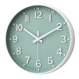 1 x RAW Customer Returns HZDHCLH 30 cm Silent Wall Clock Sneaking Seconds with Arabic Numerals without Ticking for Decoration Living Room, Kitchen, Office, Bedroom Green  - RRP €27.99