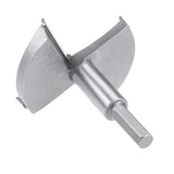 1 x RAW Customer Returns sourcing map Forstner Drill Bit 80mm, Carbide Wood Hole Saw Auger Opener, Woodworking Hinge Hole Drilling Drill Bit Cutter Gray  - RRP €19.33