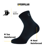 1 x RAW Customer Returns Caterpillar Quarter Socks 6 Pairs of Men s Work Socks, above the ankle height, Reinforced toe and heel, high quality cotton Blue, 39-42  - RRP €21.07